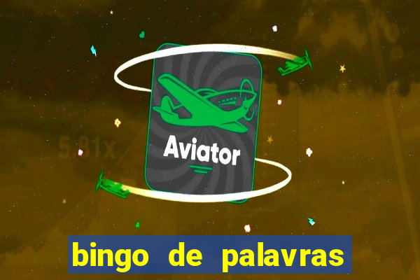 bingo de palavras 3 ano